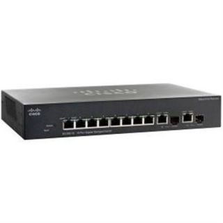 Cisco SG300 10 Ethernet Switch   10 Port   2 Slot   8, 2 x 10/100/1000Base T   , 10/100/1000Base T   2 x SFP (mini GBIC) Slot SRW2008 K9 NA