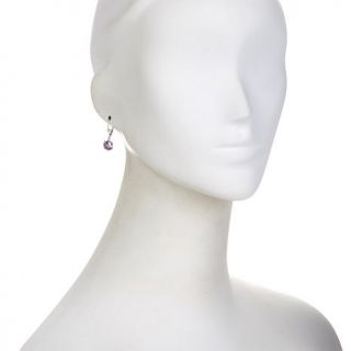 Ravenna Gems Sterling Silver Fleur de Lis Gemstone Drop Earrings   7882970