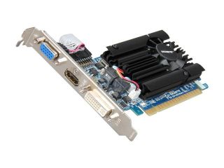 GIGABYTE GeForce GT 520 (Fermi) DirectX 11 GV N520OC 1GI 1GB 64 Bit DDR3 PCI Express 2.0 x16 HDCP Ready Low Profile Ready Video Card