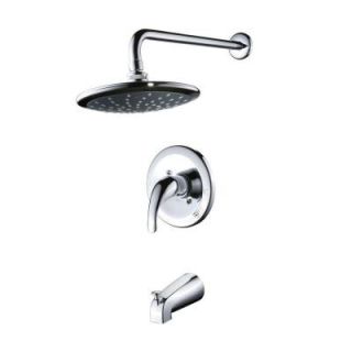 Yosemite Home Decor Pressure Balanced Single Handle Tub and Shower Faucet in Polished Chrome YP5745TS PC