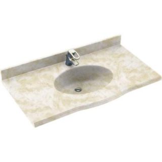 Swanstone Europa 43 in. Solid Surface Vanity Top with Basin in Cloud White EV1B2243 125