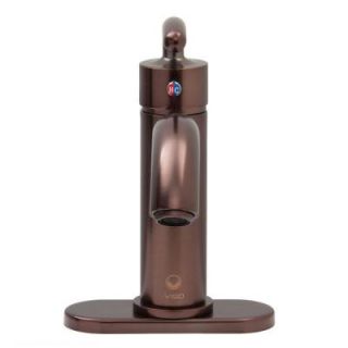 Vigo Single Hole 1 Handle Bathroom Faucet in Oil Rubbed Bronze with Drain and Deck Plate VG01025RBK1