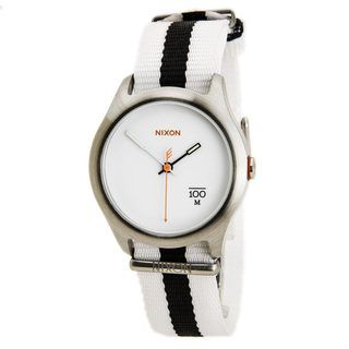 Nixon Mens A344 177 Quad White Canvas Watch   17160738  