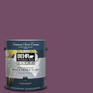 BEHR Premium Plus Ultra 1 gal. #690D 7 Radicchio Satin Enamel Interior Paint 775301
