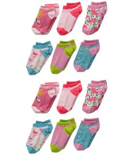 Stride Rite 12 Pack Tropical Tessa No Show with Seamless Toe (Infant/Toddler/Little Kid/Big Kid) Pink