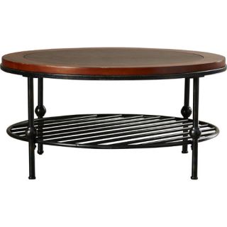 Darby Home Co Mary Inset Leather Cocktail Table