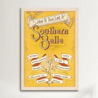 iCanvas South Carolina Series: How to Talk Like A Southern Belle by