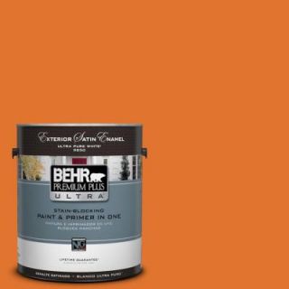 BEHR Premium Plus Ultra 1 gal. #240B 7 Carrot Stick Satin Enamel Exterior Paint 985301