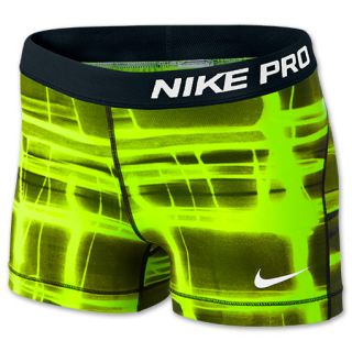 Womens Nike 3 Inch Pro Core Compression Printed Shorts   589371 702