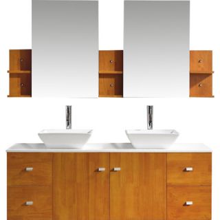 Clarissa 61 Double Bathroom Vanity Set with Mirror