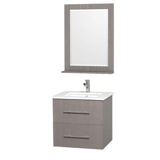 Centra Grey Oak/ White 24 inch Single Bathroom Vanity Set