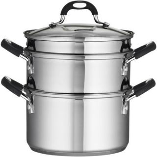 Tramontina 18/10 Stainless Steel 4 Piece 3 Quart Steamer/Double Boiler