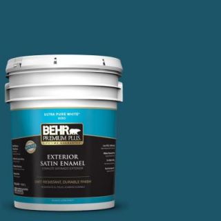 BEHR Premium Plus 5 gal. #ECC 13 3 Flowing River Satin Enamel Exterior Paint 934005