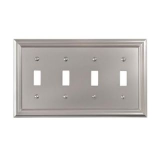 Amerelle Continental 4 Toggle Wall Plate   Nickel 94T4N