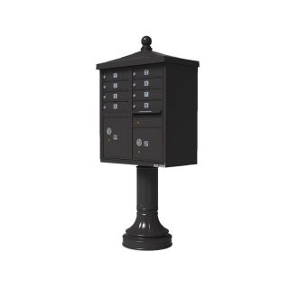 Florence 31 in x 71 in Metal Dark Bronze Powder Coat Lockable Cluster Mount Cluster Mailbox