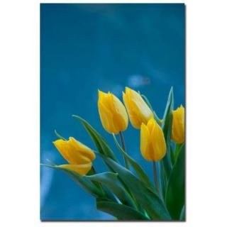 Trademark Fine Art 24 in. x 16 in. Yellow Tulip Bouquet II Canvas Art MG0203 C1624GG