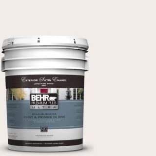 BEHR Premium Plus Ultra 5 gal. #RD W10 New House White Satin Enamel Exterior Paint 985005