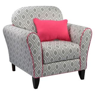 Totally Tween Upholostored Chair   Gray/Pink