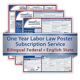 ComplyRight One Year State and Federal Poster Service, Texas    Bilingual Federal and English State Posters