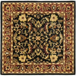 Safavieh Handmade Heritage Heirloom Black/ Red Wool Rug (6 Square