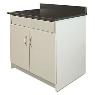 Alera Plus™ 35 x 36 Hospitality Base Cabinet With 2 Flipper Doors, Gray/Granite Nebula