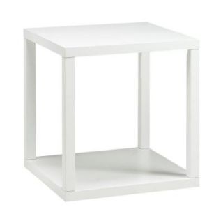 Home Decorators Collection 22 in. W Parsons White End Table 0550500410