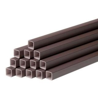 Marquee Railing 42 in. Composite Dark Walnut Square balusters for 6 ft. Section 31001669