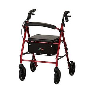 Nova Medical Products Vibe 8 Economy Rolling Walker 36.75 x 24, Red