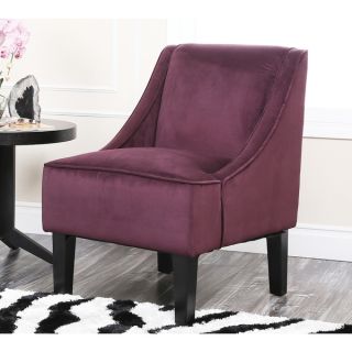 ABBYSON LIVING Cameron Purple Suede Swoop Chair  