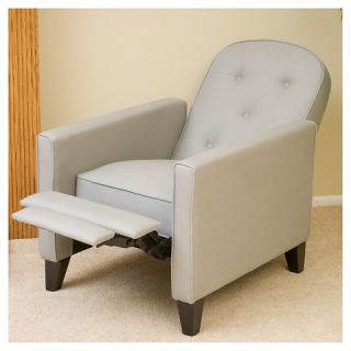 Johnstown Tufted Grey Fabric Recliner   Grey   Christopher Knight Home