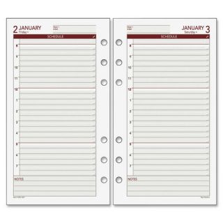 Day Runner Express Daily Planning Pages 6 Hole Punched Refill Pages