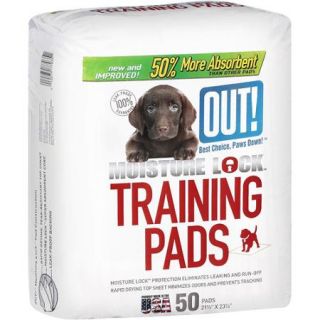 OUT! Moisture Lock Training Pads, 50 ct