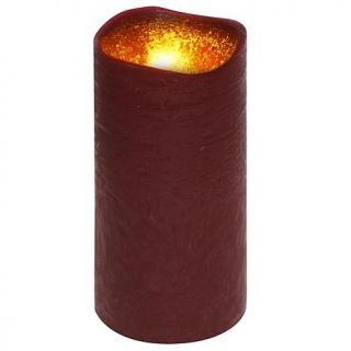 Brite Star 3" x 6" Flameless Lattice Candle   Dark Red   7244477