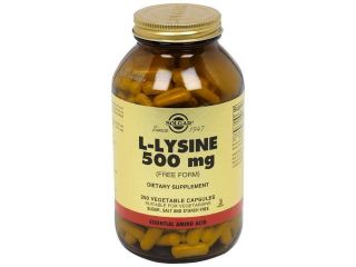 L Lysine 500mg   Solgar   250   VegCap