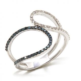 Rarities: Fine Jewelry with Carol Brodie 0.44ct Blue and White Diamond Swirled    7888484