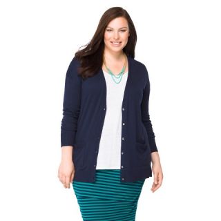 Womens Plus Size Long Sleeve Cardigan Sweater Pure Energy