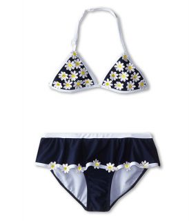 Kate Mack Daisy Chain Swim Bikini Skirted Solid (Big Kids) Navy