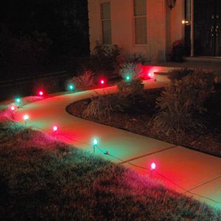 Electric Pathway Lights Red and Green (10 Count)   17507157