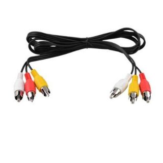 4.7Ft Triple RCA Male to Male Plug Audio Video AV Extension Cable Cord