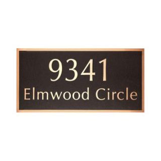 Michael Healy 24 in. x 12 in. Estate Rectangle Authentic Solid Bronze Address Plaque DISCONTINUED MHP03AXL
