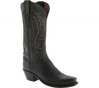 Womens Lucchese Since 1883 Cassidy Squared Off Toe Cowboy Heel Boot   Anthracite Goat