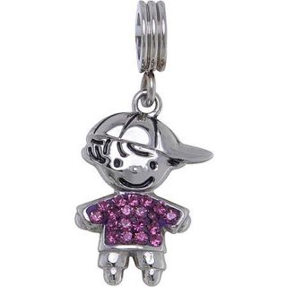 Connections from Hallmark Stainless Steel Crystal Birthstone Boy Charm