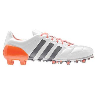 adidas ACE 15.1 FG/AG   Womens   Soccer   Shoes   White/Iron Metallic/Solar Orange