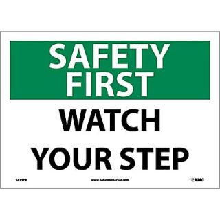 Safety First, Watch Your Step, 10X14, Adhesive Vinyl