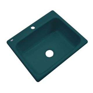 Thermocast Inverness Drop In Acrylic 25 in. 1 Hole Single Bowl Kitchen Sink in Teal 22141