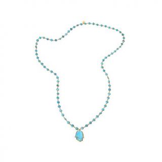 Rarities: Fine Jewelry with Carol Brodie Kingman Turquoise Vermeil "Hamsa" 36"    7947321