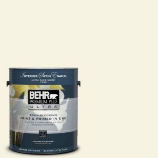 BEHR Premium Plus Ultra 1 gal. #M310 1 Tibetan Jasmine Satin Enamel Interior Paint 775001