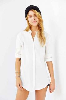 Silence + Noise Tucked & Shirred Button Down Shirt