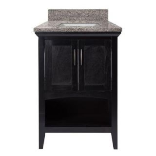 Home Decorators Collection Brattleby 25 in. W x 22 in. D Vanity in Espresso with Granite Vanity Top in Sircolo with White Basin LBEV2421 SIR