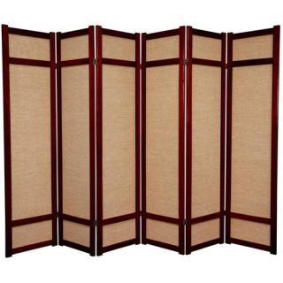 Oriental Furniture 71 x 84 Jute Shoji 6 Panel Room Divider